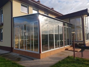 Aluminum constructions, glass, roof, Mucinieki